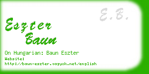 eszter baun business card